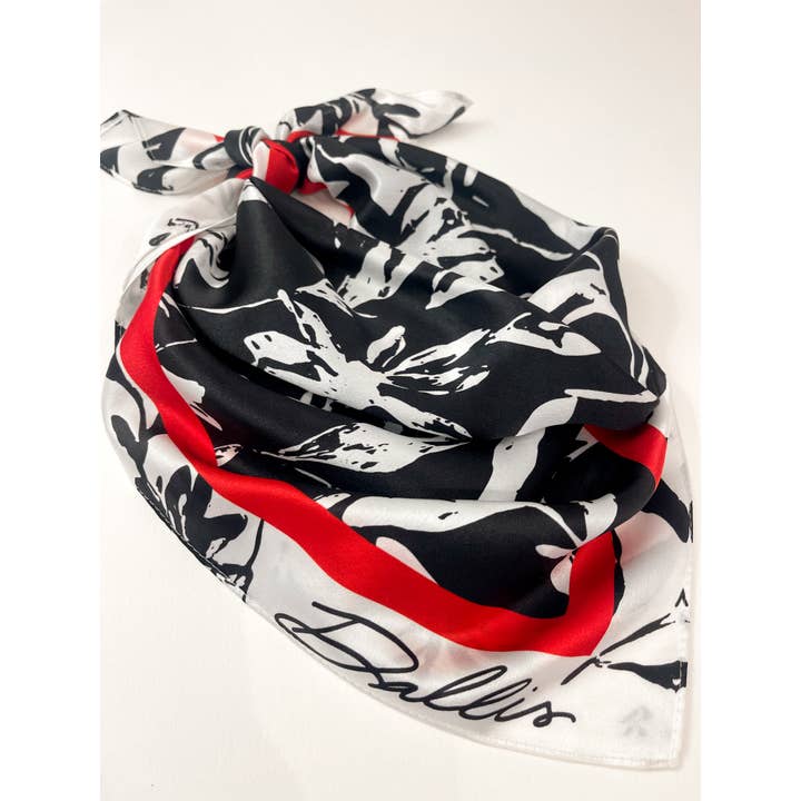 Dallis Foshee Art & Design, LLC - Wholesale Scarf - Women's - Red + Black Gameday Scarf3