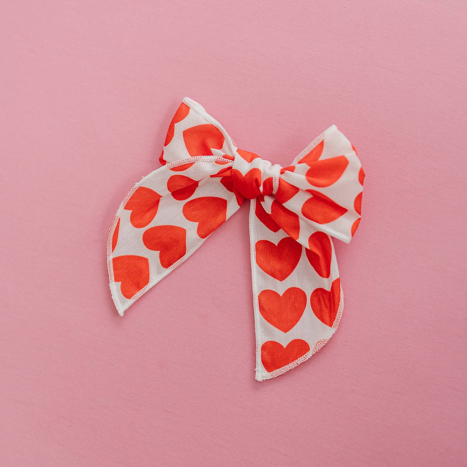 Golden Dot Lane - Vente Nœud pour cheveux – enfant - Nœud à cheveux rouge rubis en coton serti en forme de cœur de Saint-Valentin de 4 po