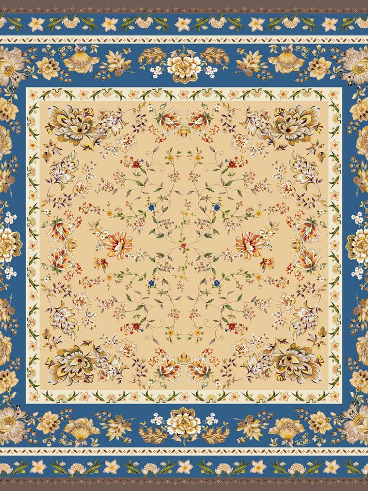 Foulard seta 90*90 seta blu for wholesale by L'OFFICIEL SRL