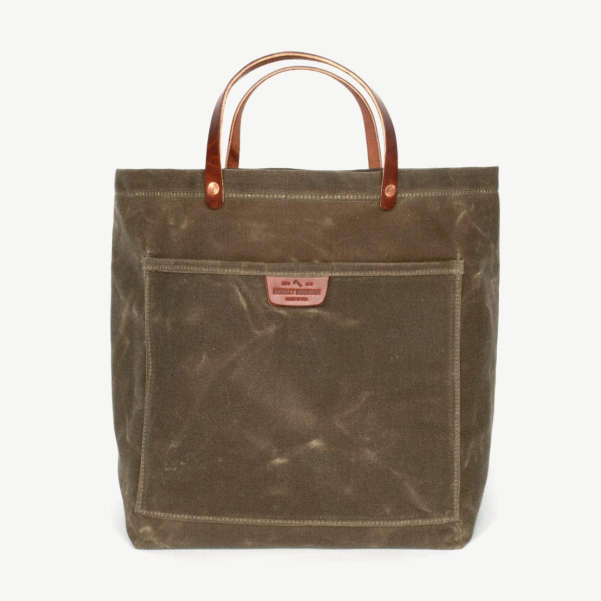 Bradley Mountain - Wholesale Tote Bag - Unisex - Coal Tote Bag - Waxed Field Tan1