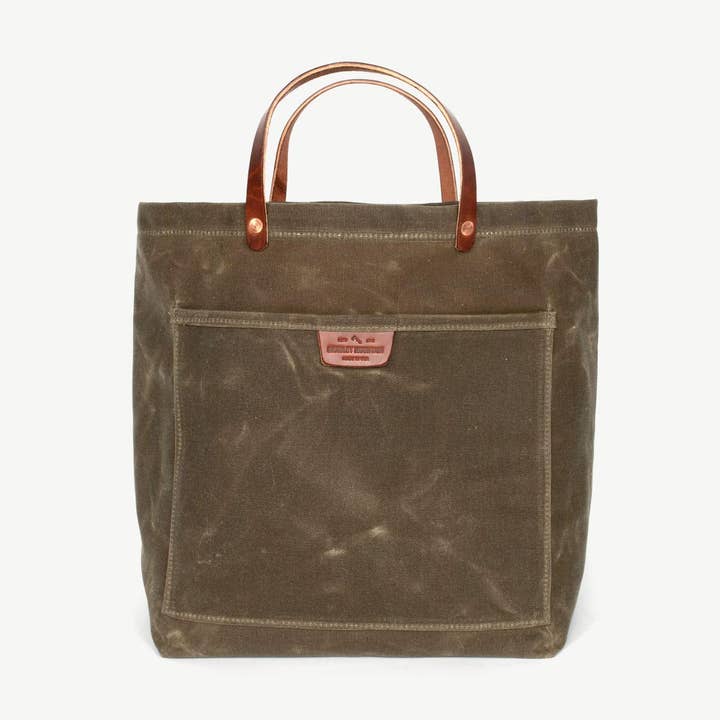 Bradley Mountain - Wholesale Tote Bag - Unisex - Coal Tote Bag - Waxed Field Tan1