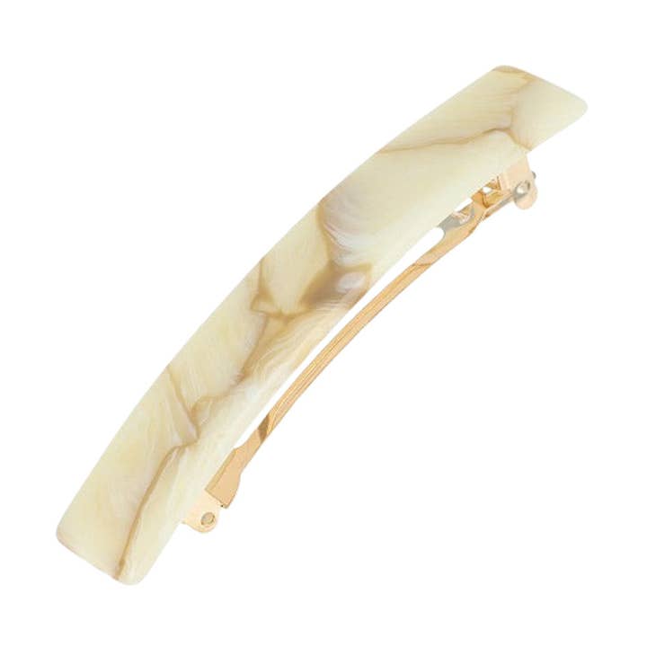 Klassische rechteckige Haarspange - Carrara für den Großhandel von France Luxe/L. Erickson