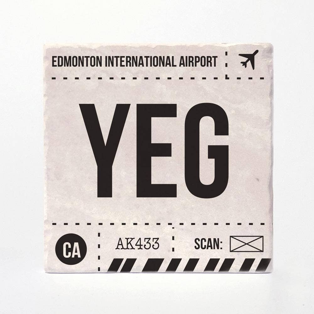 Versatile Coasters Canada - Wholesale Coasters - Edmonton Airport Code Coasters0