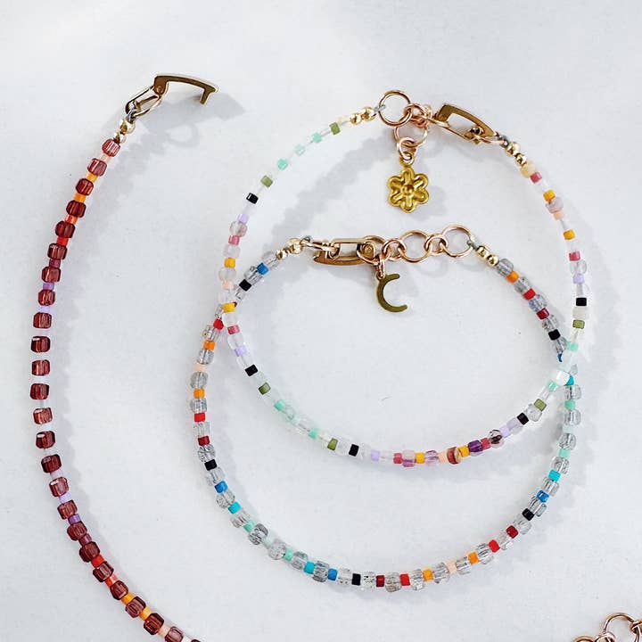 On the Lookout Jewelry - Wholesale Beaded Bracelet - Gem Gradient Bracelet - ANDROMEDA ombre / Amethyst3