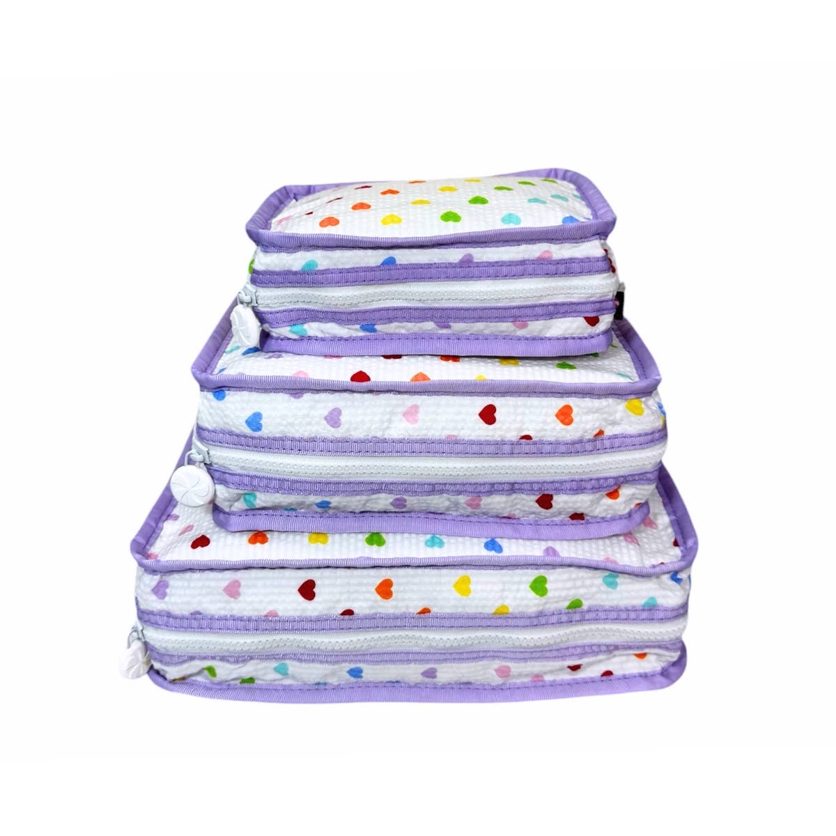 Mint - Wholesale Packing cube - Tiny Hearts Stacking Set | Mint