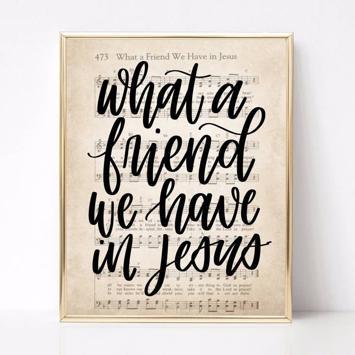 What a Friend We Have in Jesus Print for wholesale by Nicole Letters