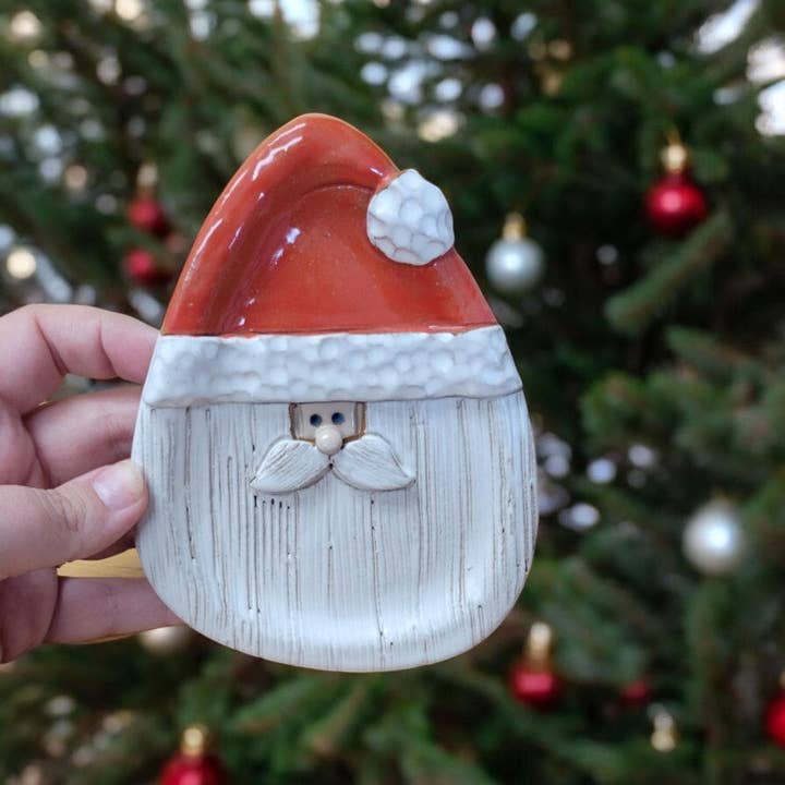 MudWorks Pottery - Wholesale Spoon Rest - Santa Spoon Rest