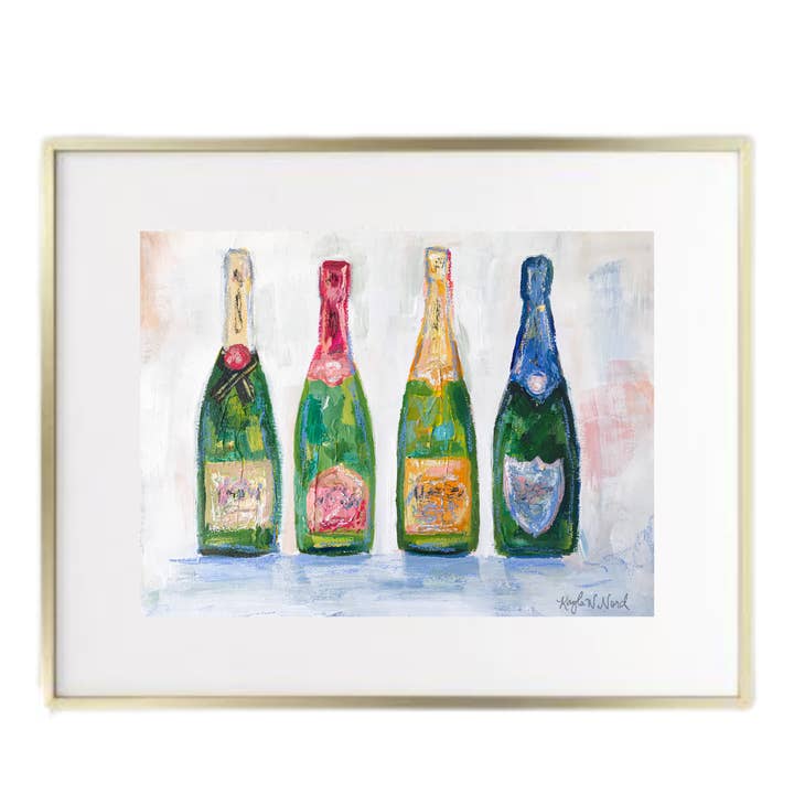 "Champagne Taste Beer Budget" (PRINT) for wholesale by Kayla Weber Art