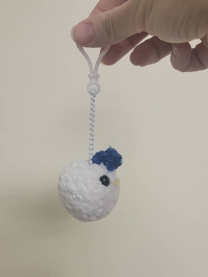 Crochet Chicken Keychain for wholesale by Bear Rye