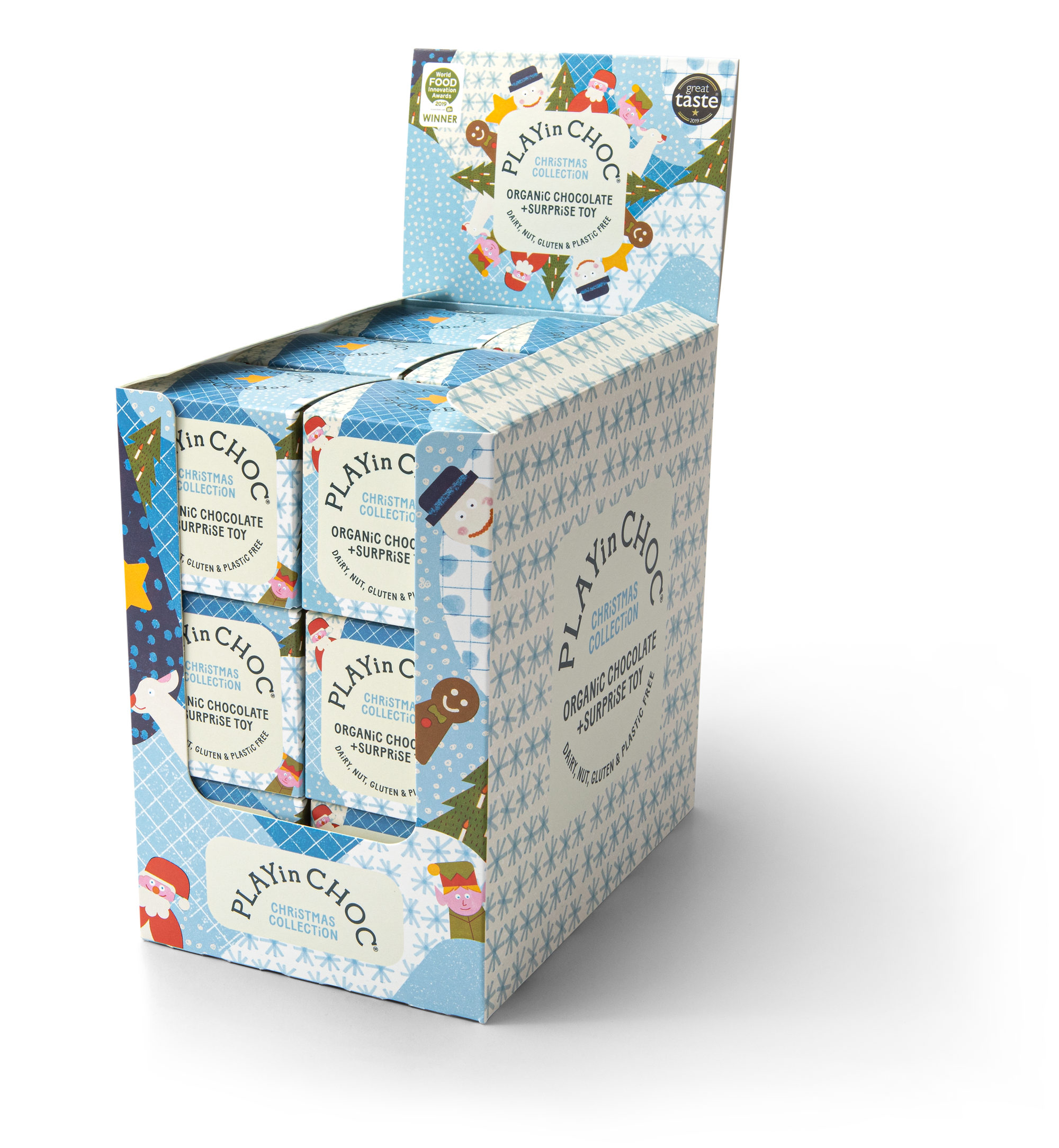 PLAYin CHOC - Wholesale Chocolate box - ToyChoc Box® (x18) CHRiSTMAS COLLECTiON / CHRISTMAS GIFTS2