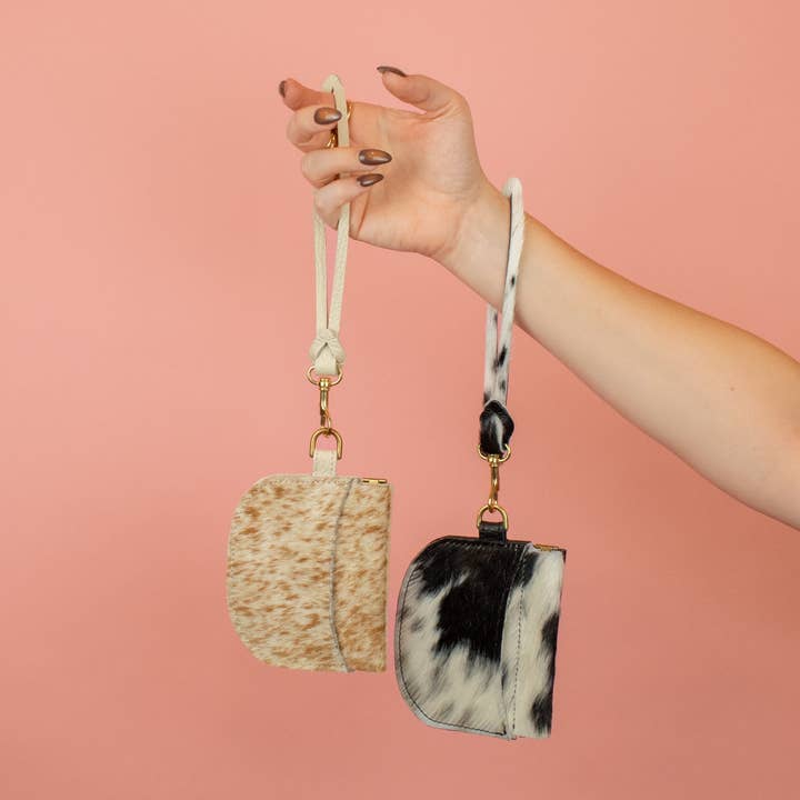 Cold Gold - Wholesale Card Holder - Women's - Cow Print Card Case, Western Leather Wallet8