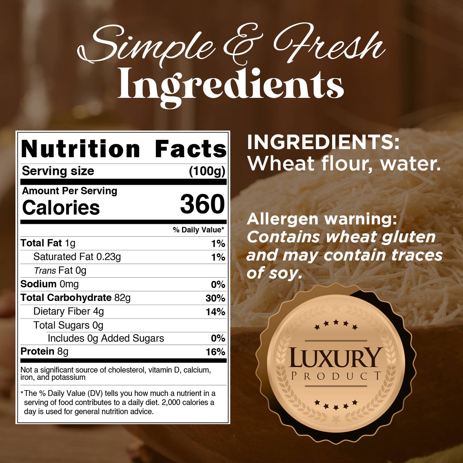 Ceres Gourmet - Wholesale Baking Chocolate - Cooked & Chopped Kataifi  - 7oz8