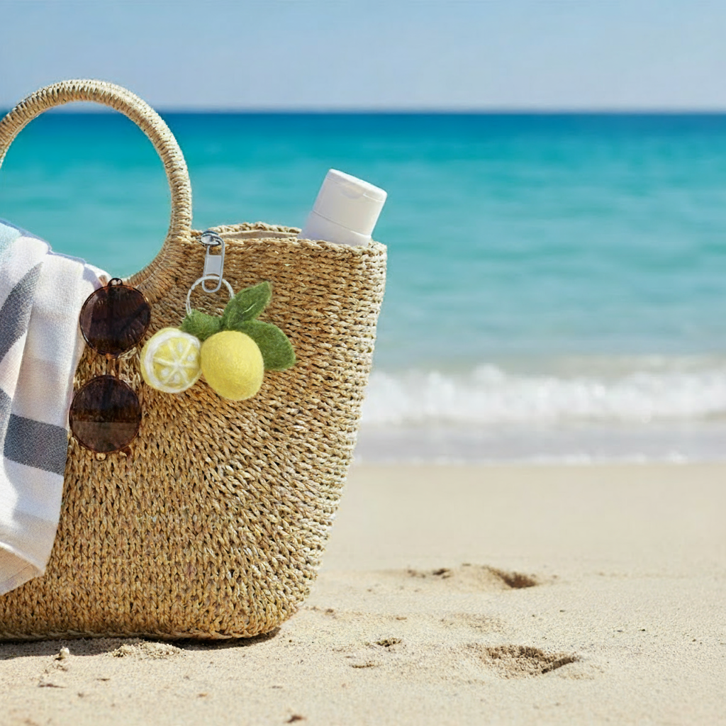 Felt So Good – wholesale Keychain – Women's – Handmade Felt Lemon Keyring3