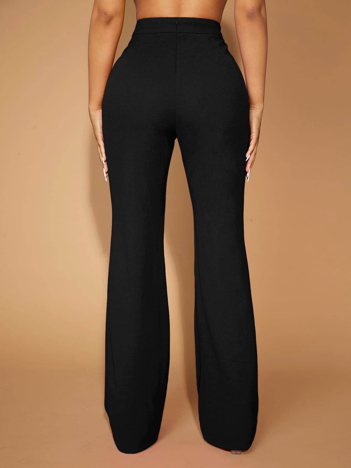 Suhkasana - Vente Pantalon – femme - Pantalon droit taille haute | Pantalon de travail pour femme1