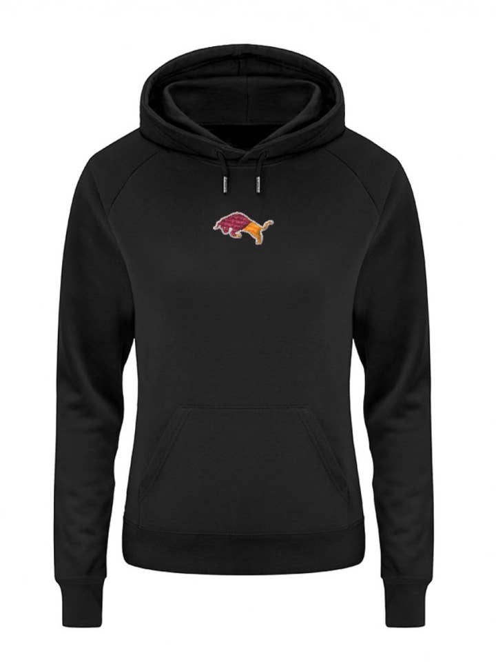 Exclusive: Women's Hoodie Respect Embroidery Black for wholesale by espero