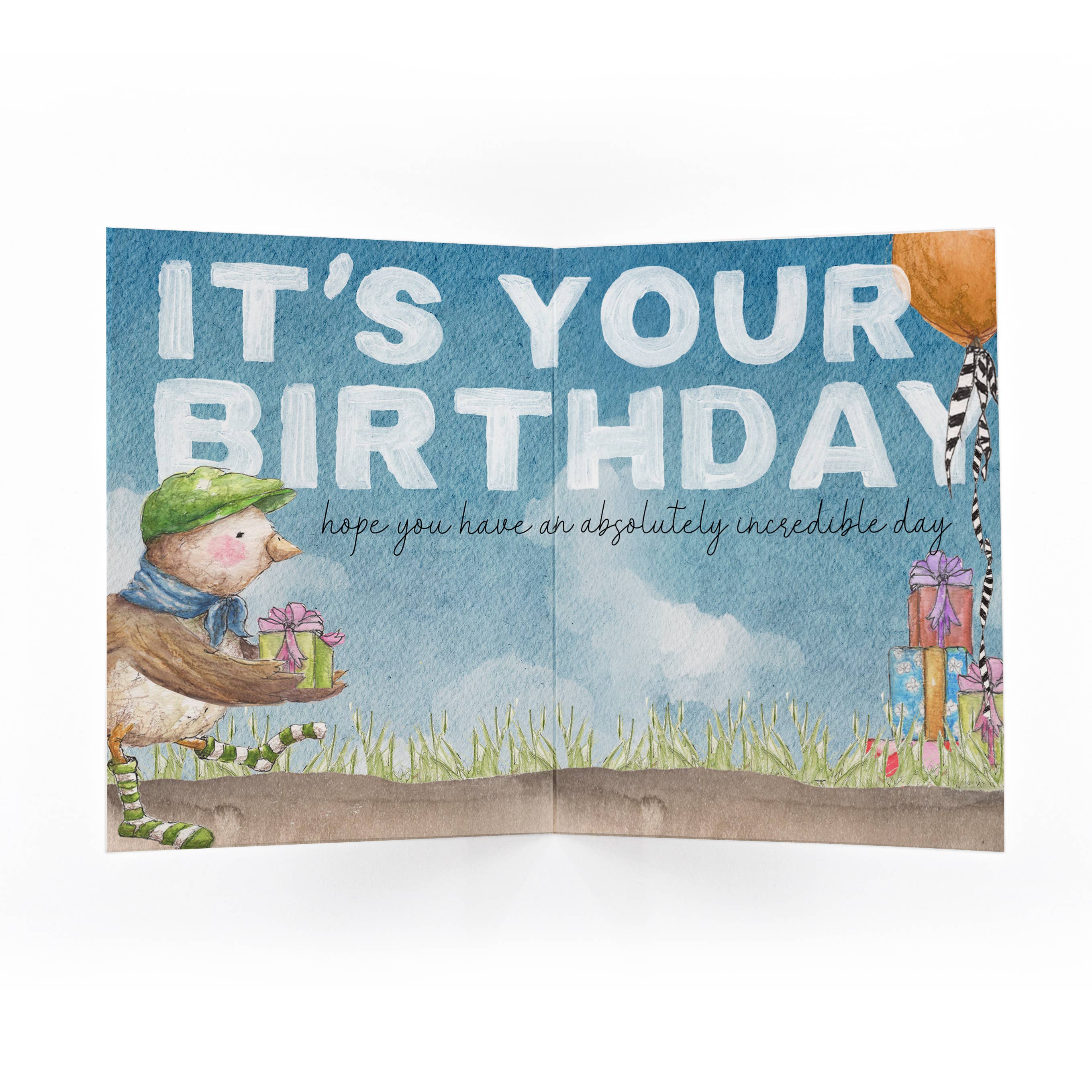 Lizzy & Grace - Wholesale Birthday Card - Green Socks Happy Birthday Card1