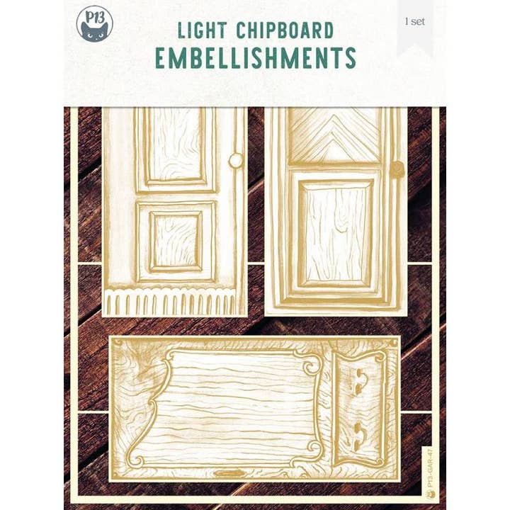 Light Chipboard Embelishments The Garden Of Books 05, 6X8" for wholesale by P13