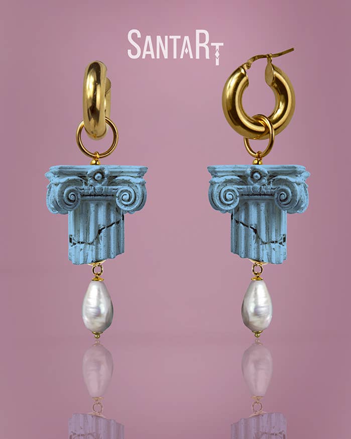 Santart - Wholesale Dangle Earrings - Capitello turquoise earrings0