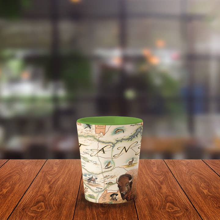 XPLORER MAPS - Venta al por mayor Vaso de chupito - Vaso de cerámica para chupitos Montana State Map, 1.5 onzas2