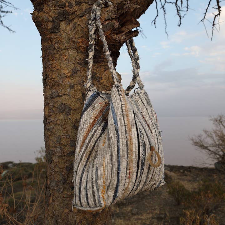 Sac en coton éthiopien recyclé Fasika pour la vente par Sabahar