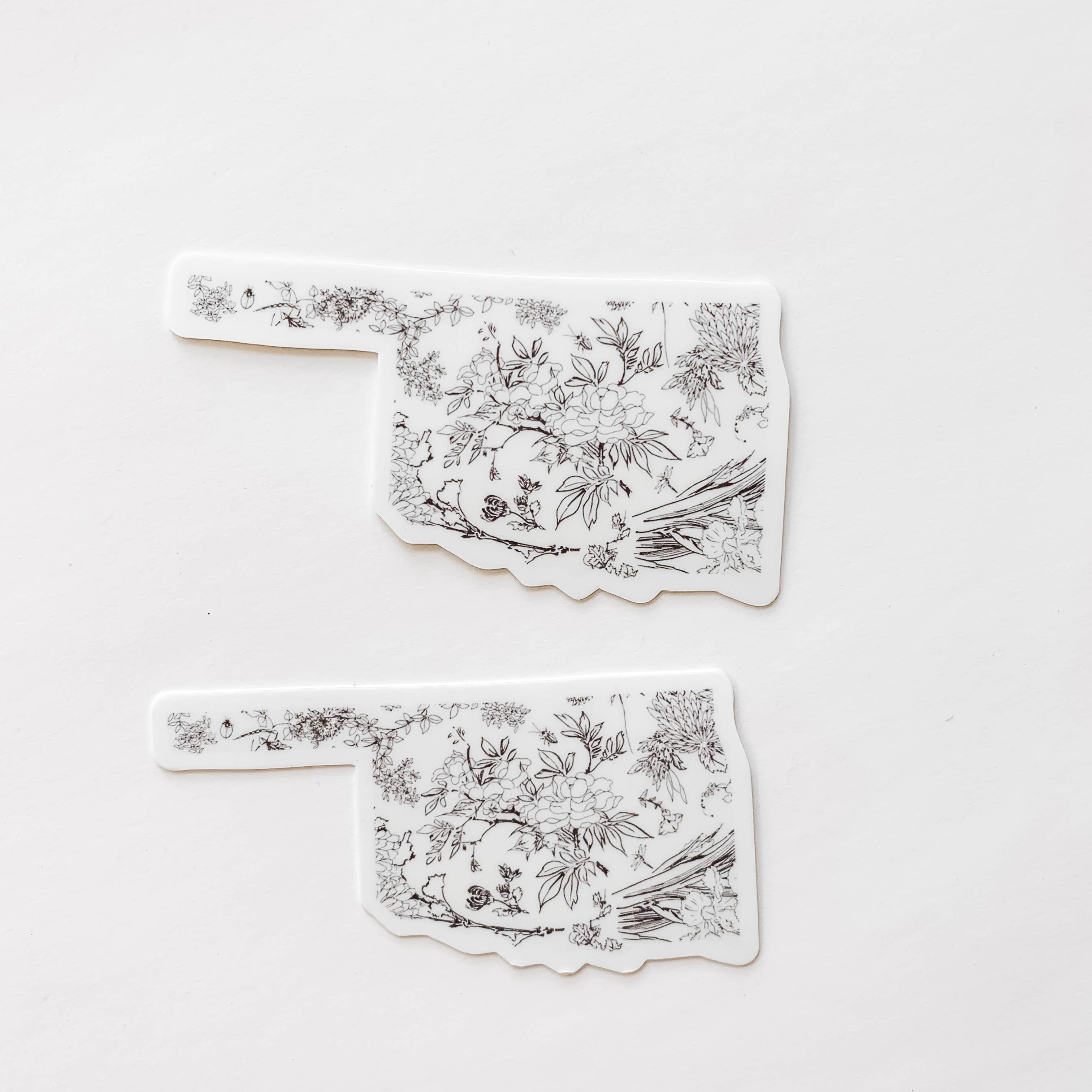 Wildflower Paper Company - Wholesale Sticker - Oklahoma Botanical State Sticker1