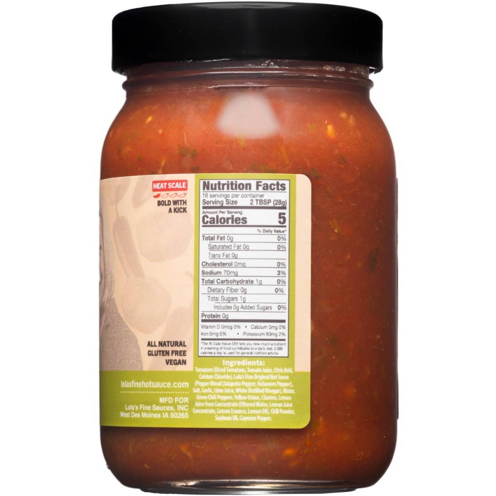 Lola's Fine Hot Sauce - Wholesale Salsa - Lola's Mild Salsa 16 oz - Mild2