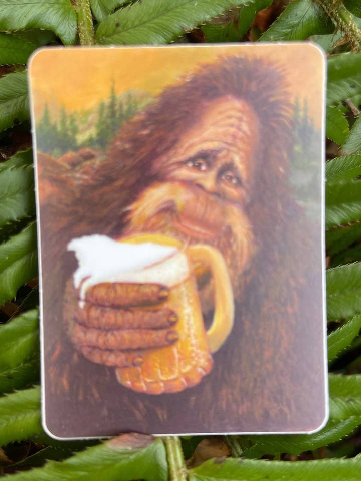 Bigfoot drikke øl klistermærke for engroshandel hos Coastal Haze Designs