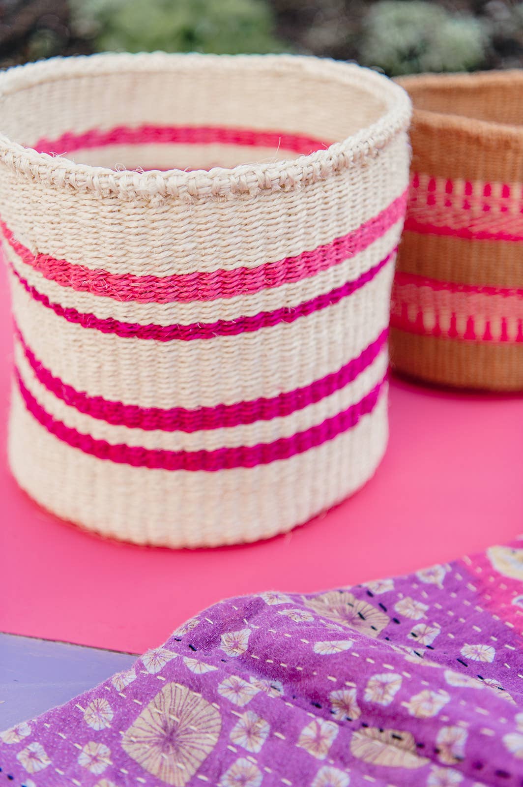 Crafts by Solid - Wholesale Basket - Handwoven Sisal Baskets - Colourful hues - XXS - XXL22