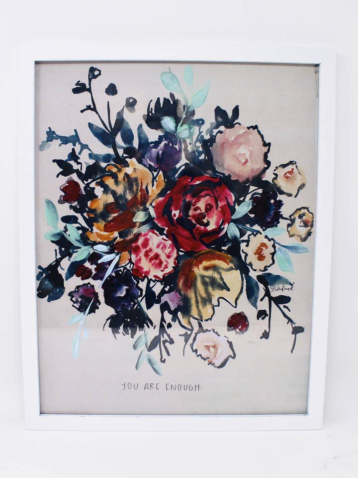 You Are Enough Watercolor Art Print for wholesale by Shelby Kregel Art and Design