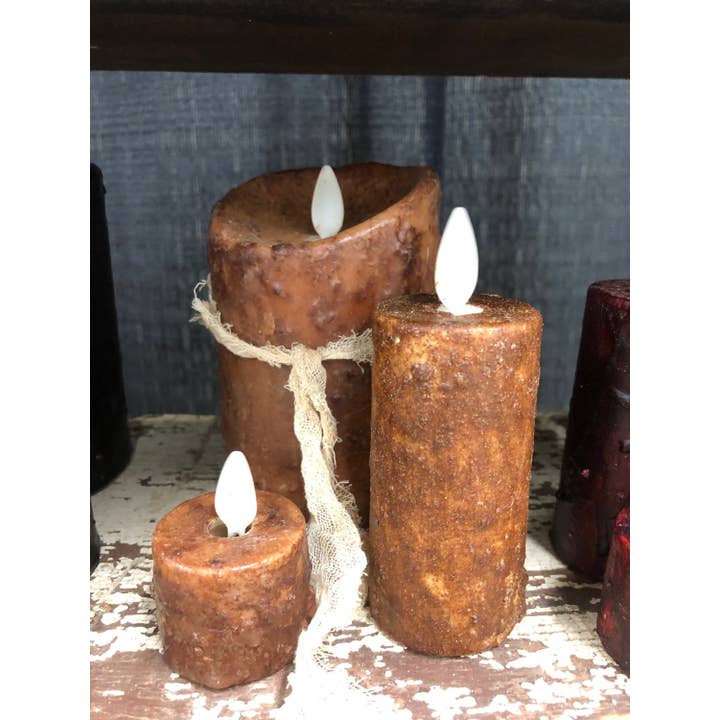 Raggedy Junction - Wholesale Flameless Candle - 1.5x4" Primitive Moving Flame Votive Candle With Timer1
