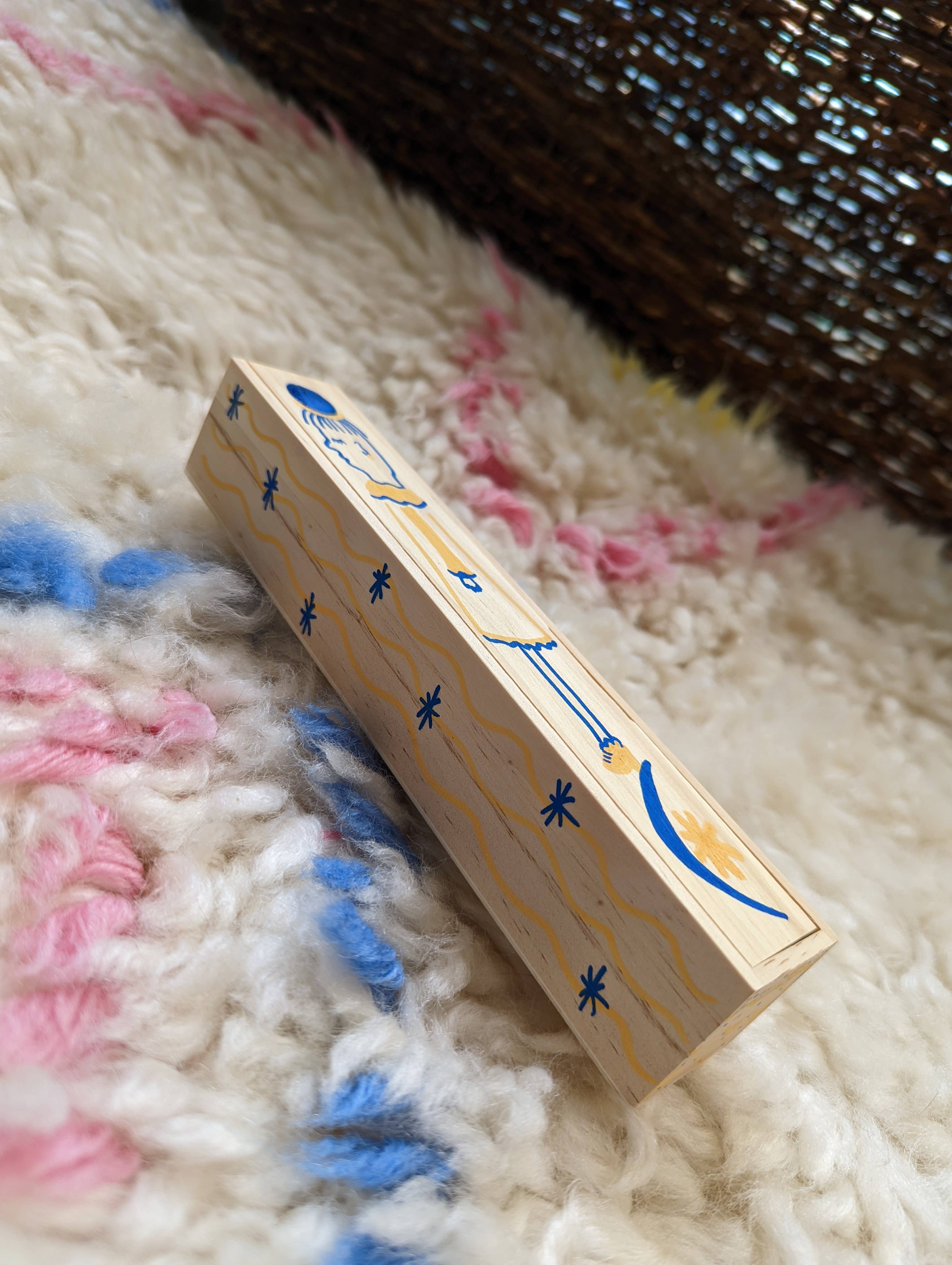 Foreignspell - Wholesale Decorative Box - Moon Gal | Hand-Painted, One-of-a-Kind Wooden Box4