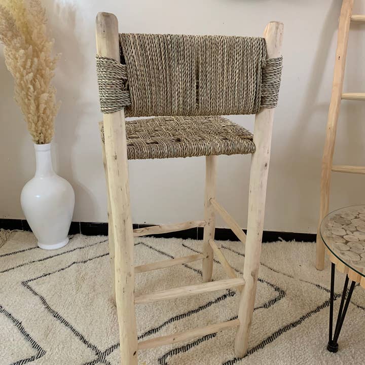 Palmeraies - Wholesale Stool - Bar Stools with Backs - Wooden Chairs