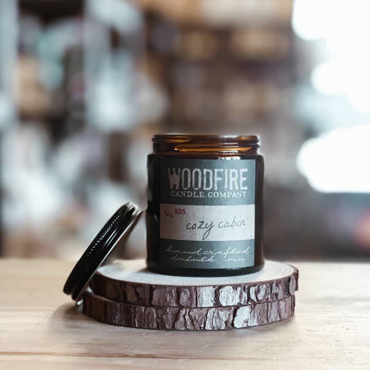 Woodfire Candle Company - Wholesale Pot/gevulde kaars - Mini Amber Houtlont Sojakaars Geschenk Herfstkaars Feestdag5