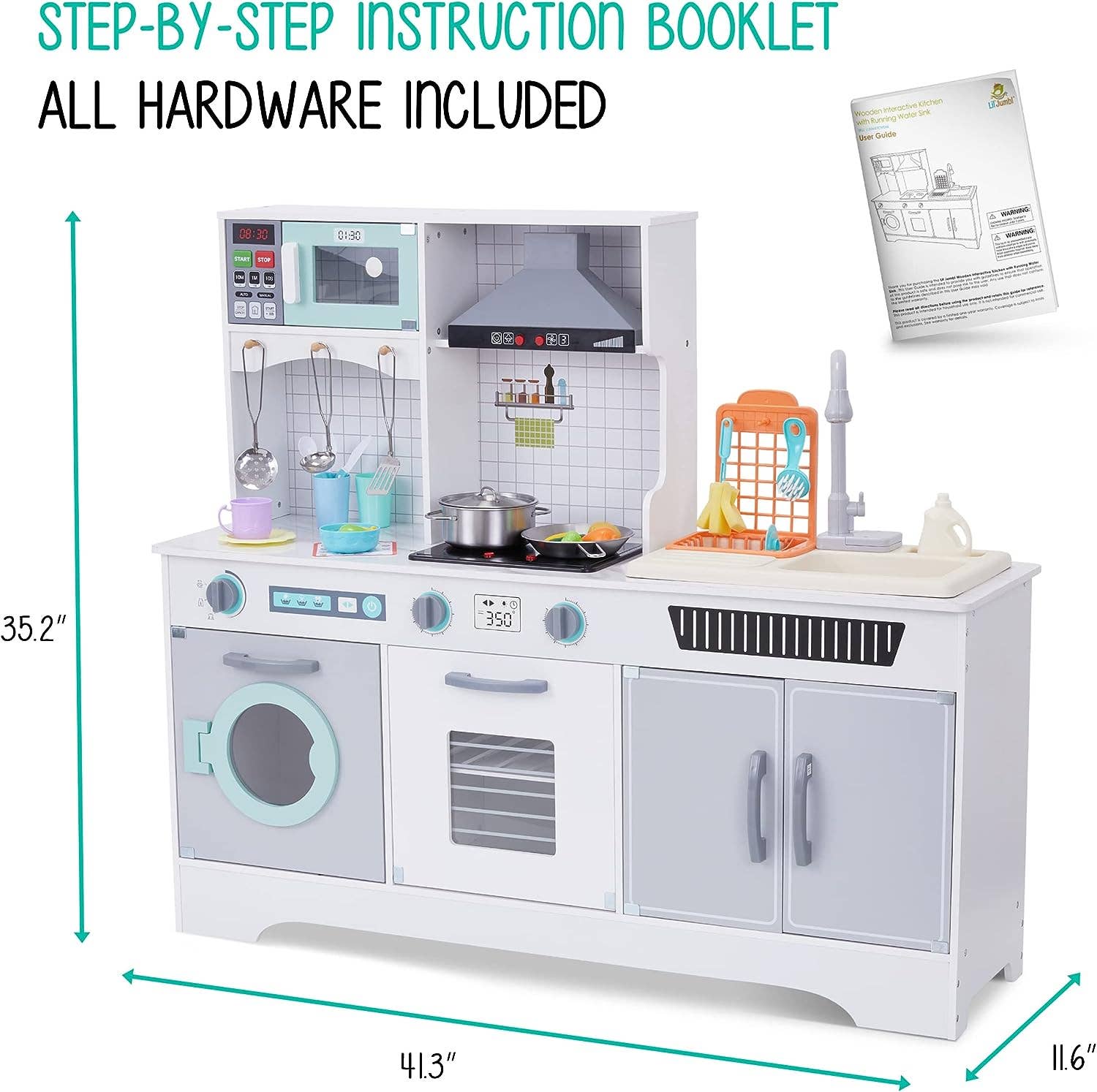 Jumbl – Großhandel Spielzeugset – Kinder – Küchenset für Kinder, interaktives Küchenspielset aus Holz7