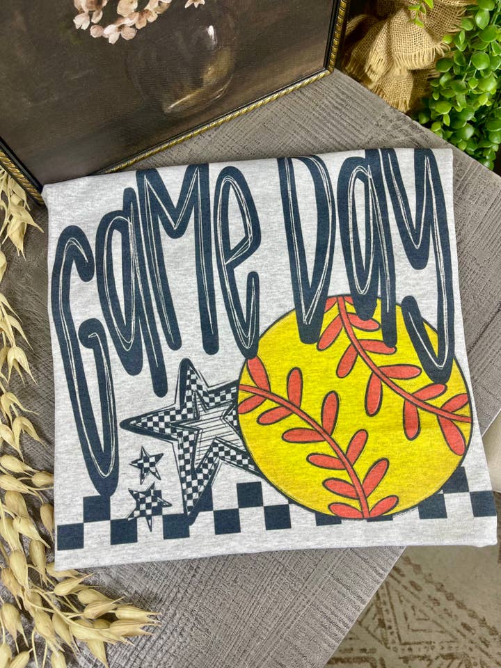 Game Day with Softball (Gildan Sublimation Tee) for wholesale by It's A Tee Party