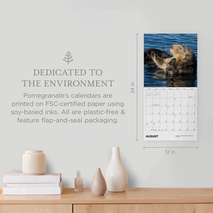 Pomegranate – wholesale Calendar – Sea Otters: Photographs by Tom and Pat Leeson 2026 Wall Calendar1
