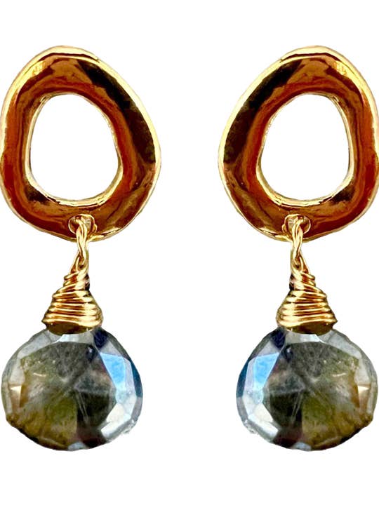 Boucles d'oreilles pendantes Olivia en or 14 carats pour la vente par Sonya Renee Jewelry