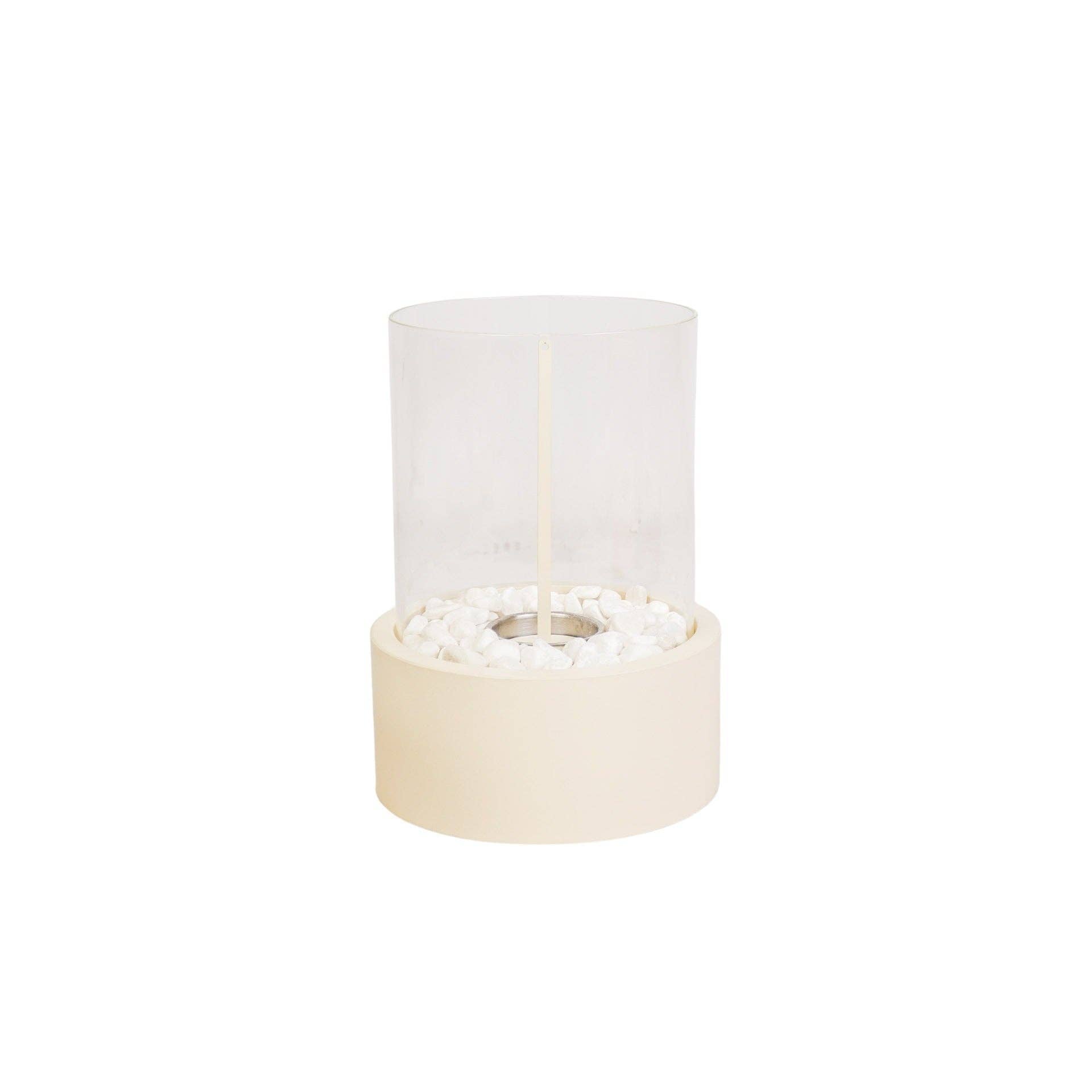 Housevitamin bv - Wholesale Flameless Candle - Table Burner - Round - Metal/Glass - Sand - 21x21x28cm1