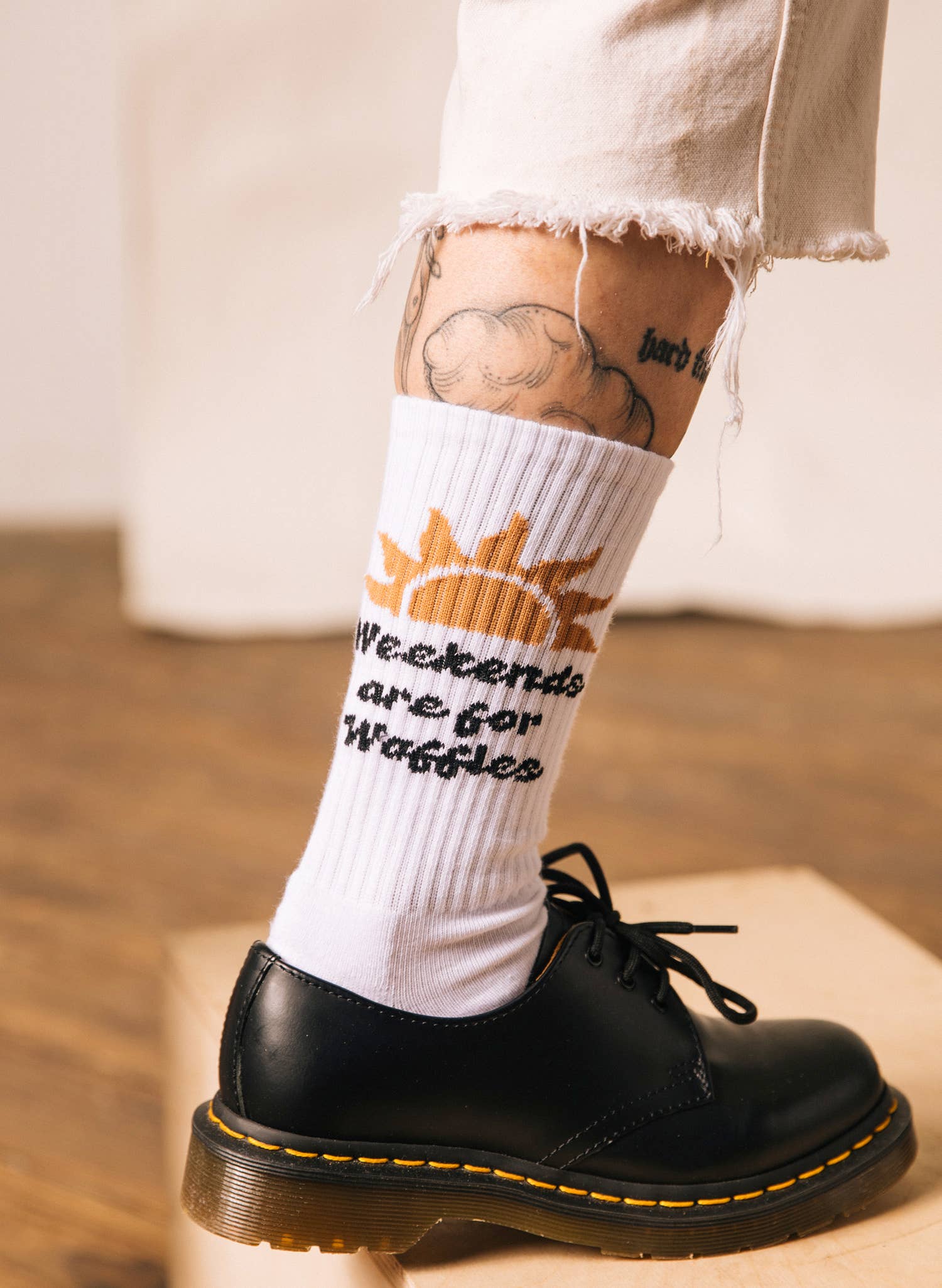 Pyknic - Venta al por mayor Calcetines - Unisex - Los fines de semana son para gofres, cómodos calcetines redondos, regalo perfecto2