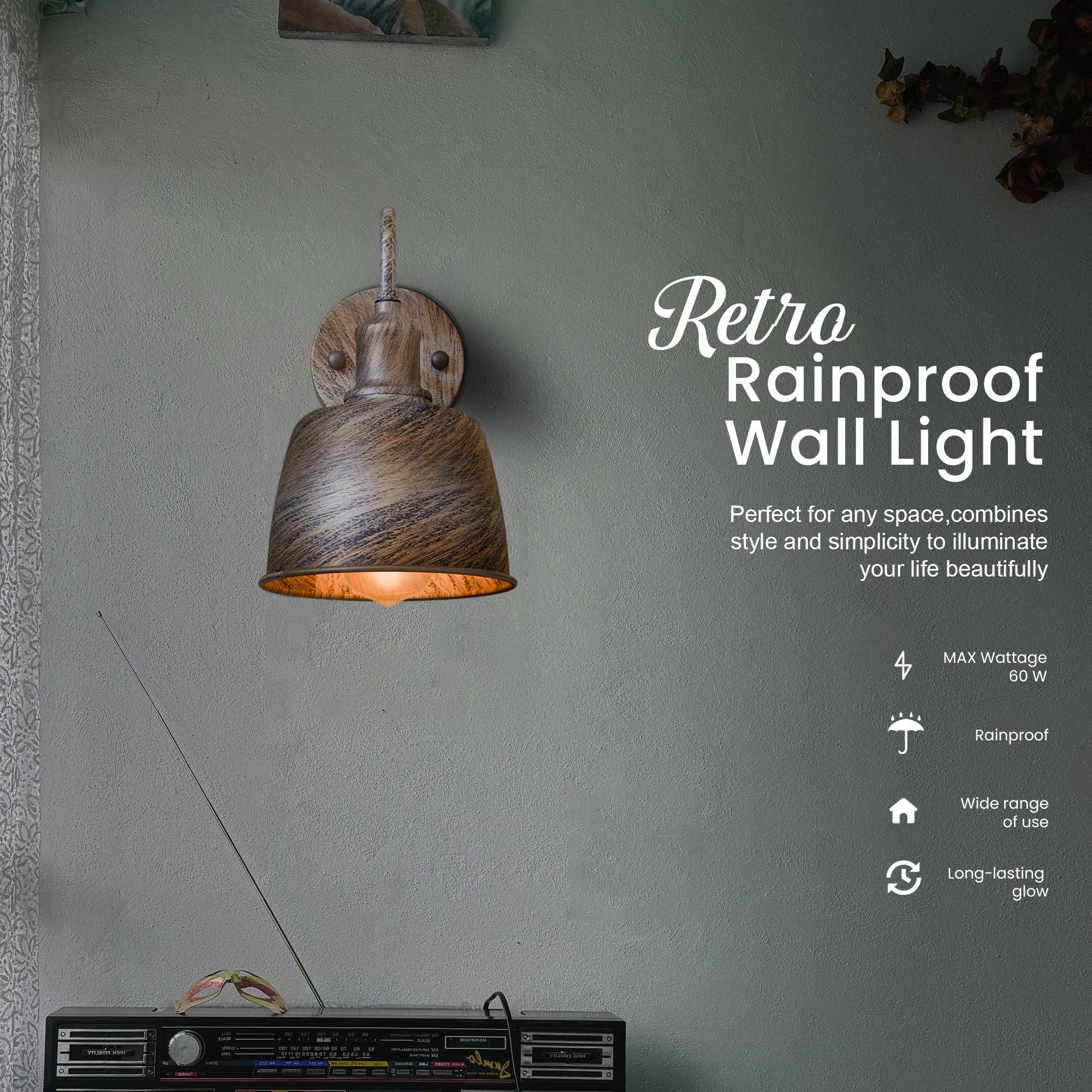 Ledsone – wholesale Sconce – Industrial Outdoor Waterproof Wall Sconce & Metal Light ~552213