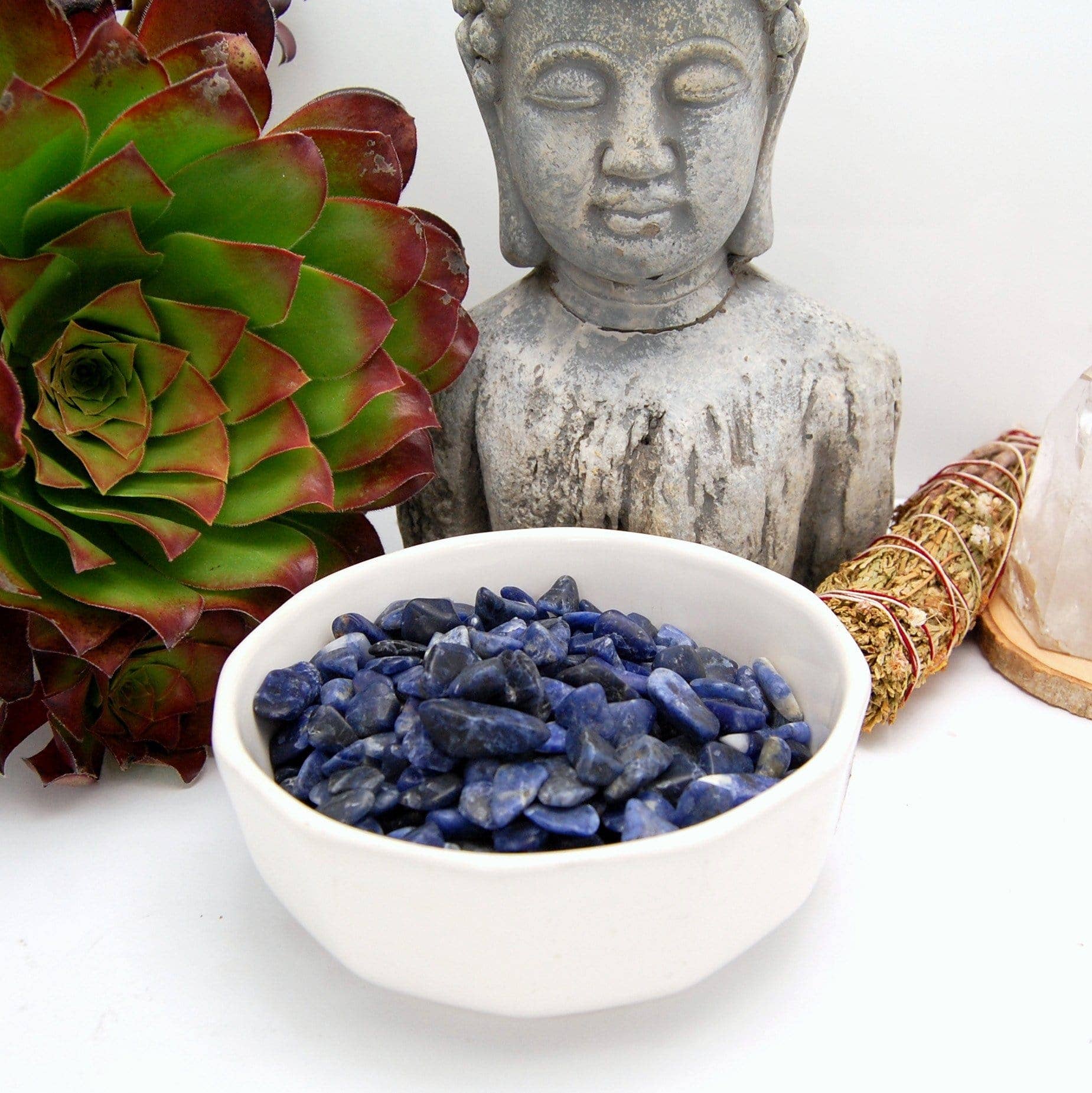 Rock Paradise - Wholesale Spiritual Stone/Crystal - Crystal Blue Sodalite Tumbled Gemstones 1 lb Polished Stones1