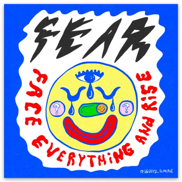 FEAR Vinyl Sticker for wholesale by Holly Simple