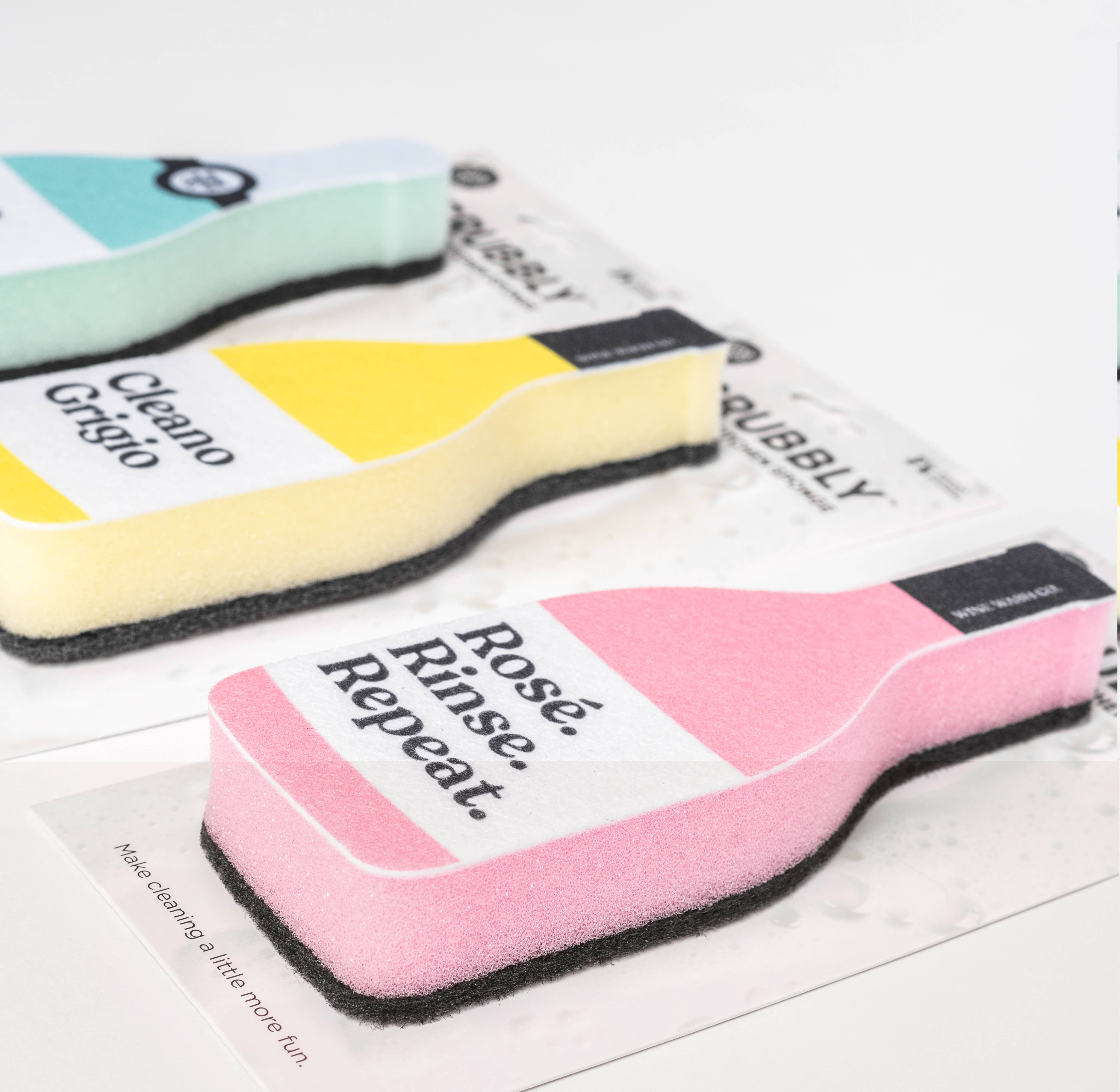 Wine Wash Co. - Wholesale Cleaning Sponge - Scrubbly™ Kitchen Sponge: Rosé Rinse Repeat6