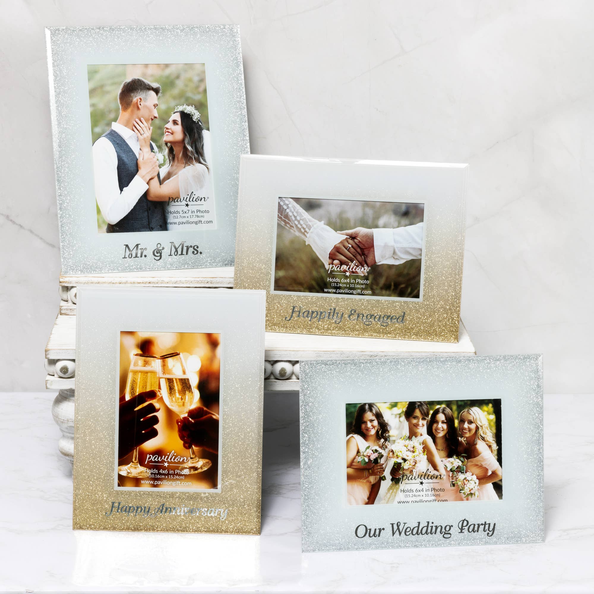 Pavilion – wholesale Picture frame – Happily Engaged - 8.75" x 6.75" Frame (Holds 6" x 4" Photo)3