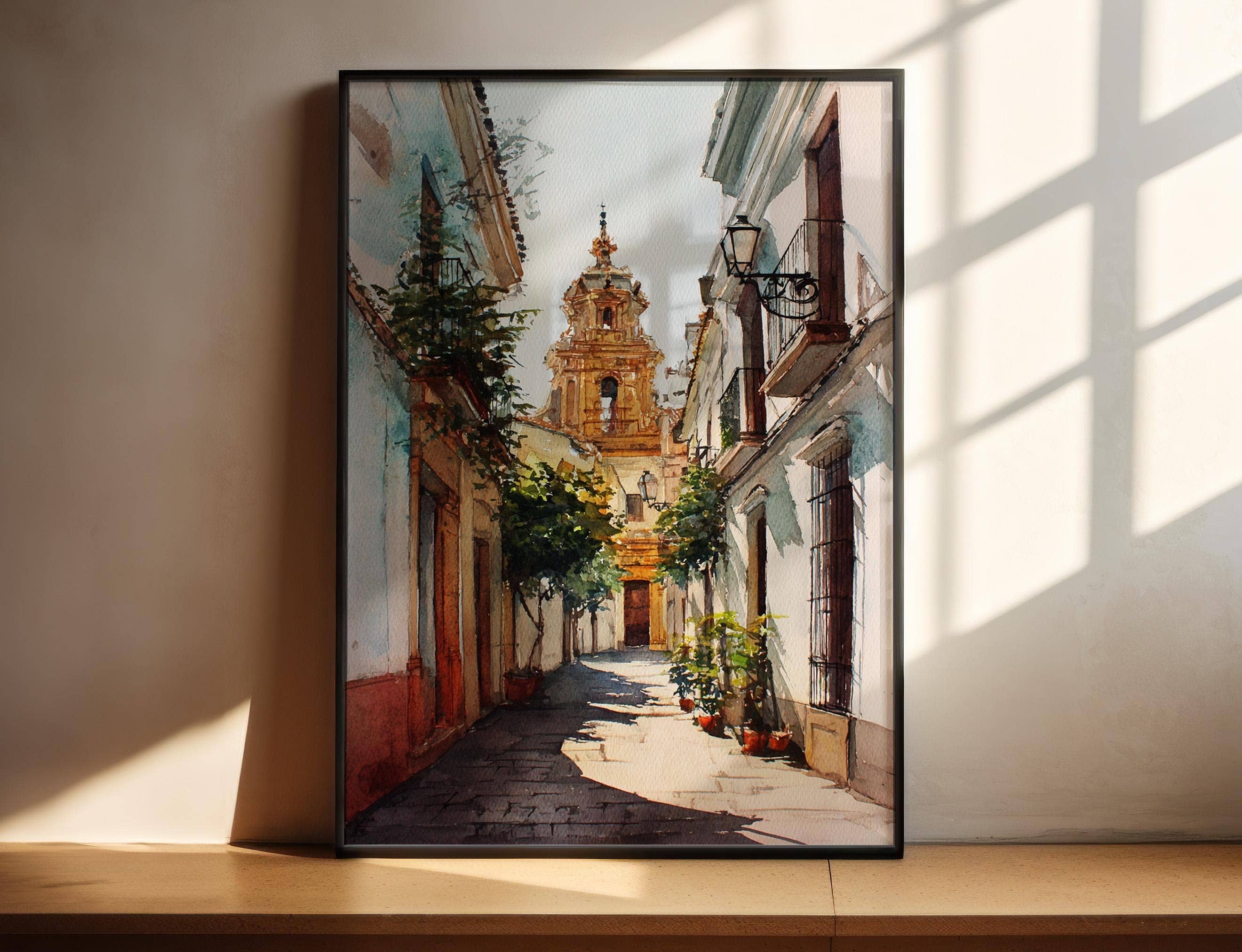 Premium Travel Art - Wholesale Art Print - Cordoba Spain Watercolor Art Cordoba Travel Print Cordoba Spain Artwork Spain Decor Andalusia Wall Art
