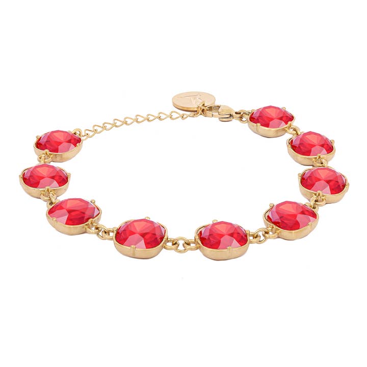 Carla Swarovski lux armband - Ljus Siam - 4 pk. för wholesale av Camilla Øhrling Jewelry