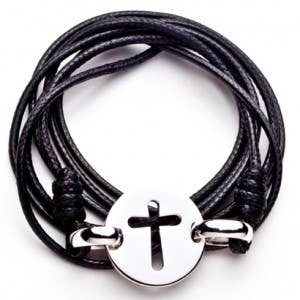 Bracelet With Cross Medal for wholesale by Woo's pure feelings