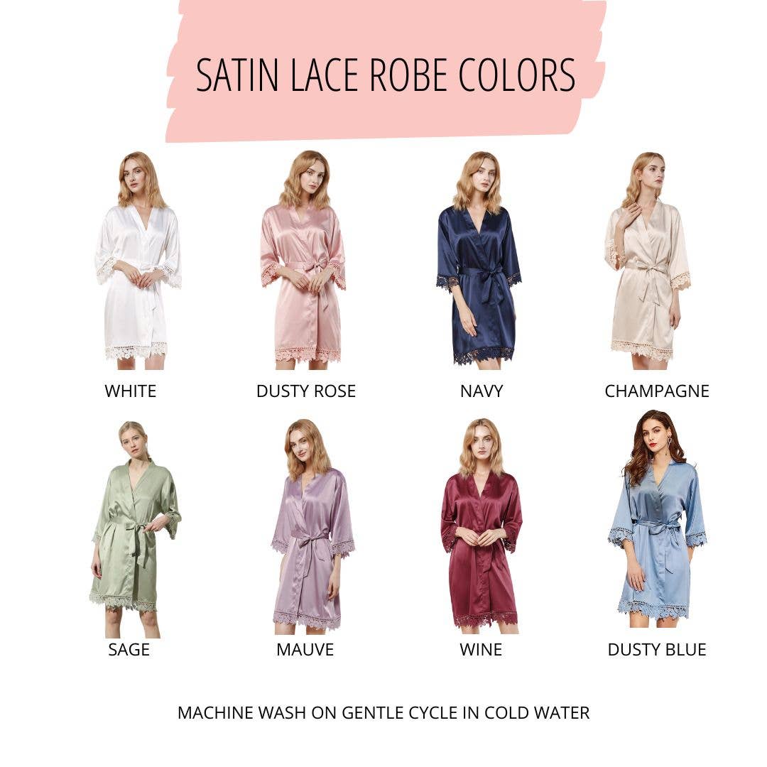 Simply Name It - Wholesale Robe - Women's - Satin Lace Robes - 9 colors3