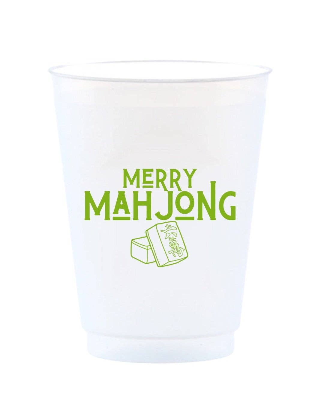 perk - Wholesale Disposable Cup - Green Merry Mahjong Reusable Frost Flex Cups0