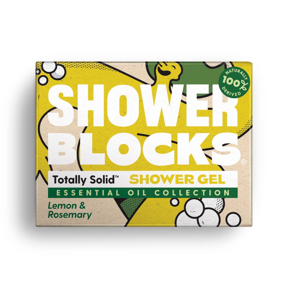 SHOWERBLOCKS – wholesale Body wash/shower gel – Solid Shower Gel: Lemon & Rosemary Essential Oils